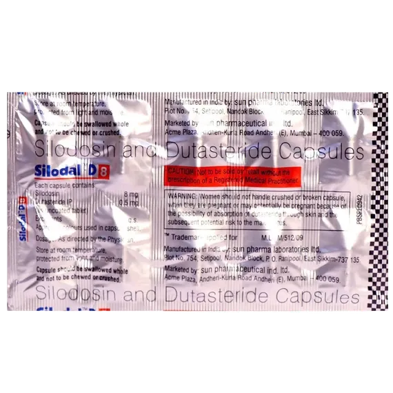 silodal d 8mg capsule 10's